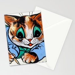  The Writer's Mascot by Louis Wain Stationery Card