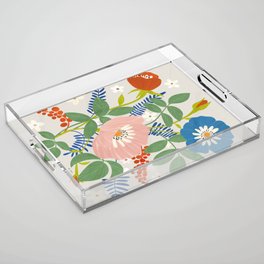 Floral bouquet of roses Acrylic Tray