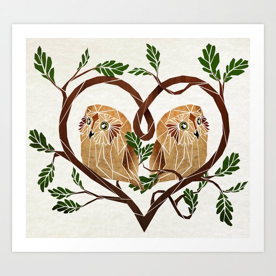 owl love Art Print