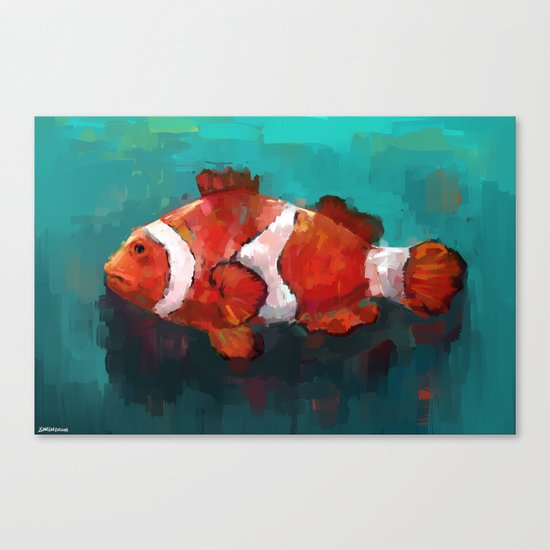 Red Clown Canvas Print