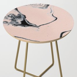 Pink Black Marble Side Table