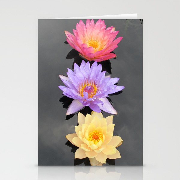 Three Lotuses Stationery Cards