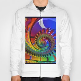 SPIRAL, RAINBOW, fractals by Alice Kelly, prints, gifts and decor  Hoody