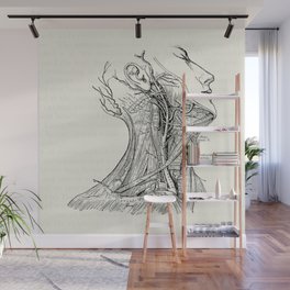 Arteries of the Neck Vintage Medical Illustration Wall Mural