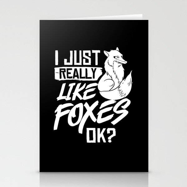Red Foxes Fennec Fox Animal Funny Cute Stationery Cards