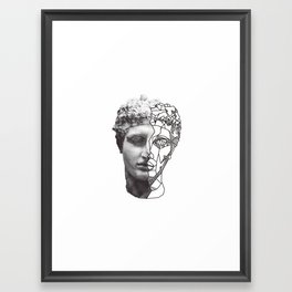Geometric Statue Head Framed Art Print