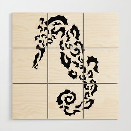 Sea horse in shapes Wood Wall Art