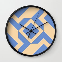 Blue-Orange Mosaic Wall Clock