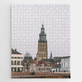 City view of Zutphen - Skyline in the Netherlands - Charming Town with Church in Holland - Travel Photography Jigsaw Puzzle