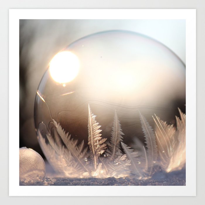 Winter Photography - Ice Ball Art Print
