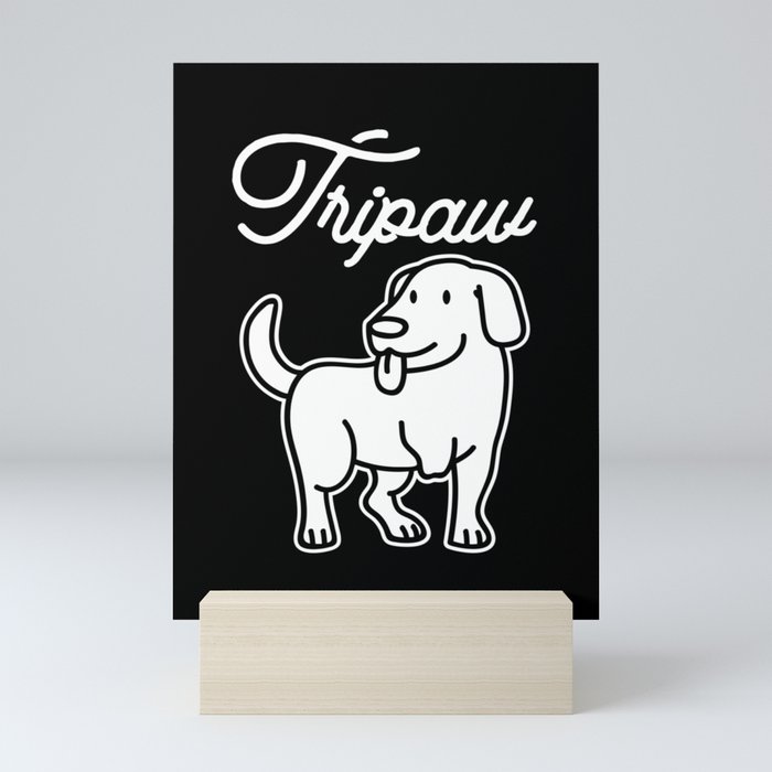 Tripawd Dog Mini Art Print
