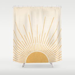 Boho Sun no. 5 Yellow Shower Curtain