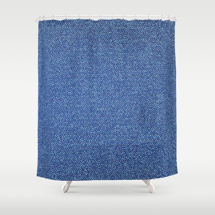 Light Blue Jeans Modern Collection Shower Curtain