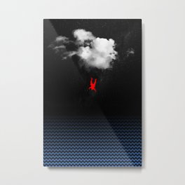 every time I dreAm of fallinG Metal Print | Dream, Stars, Cloud, Red, Blue, Falling, Waves, Graphicdesign, Surreal, Abstract 