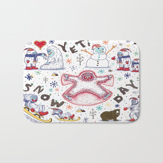 Yeti Snow Day Bath Mat
