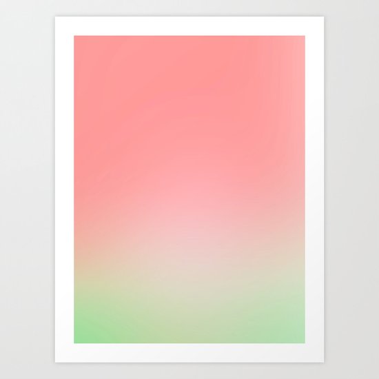 Watermelon Gradient Art Print