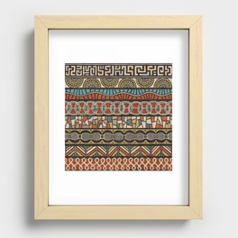 scribble doodle tribal pattern 03 Recessed Framed Print