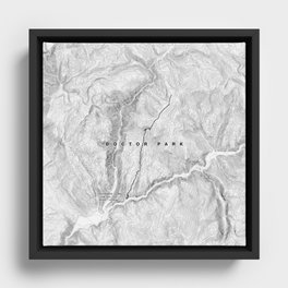 Doctor Park Trail Map Framed Canvas