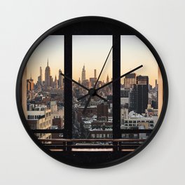 New York City Window VII Wall Clock