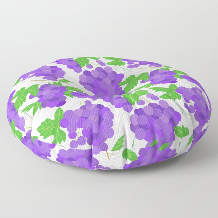 Grape fruit seamless pattern illustration Floor Pillow