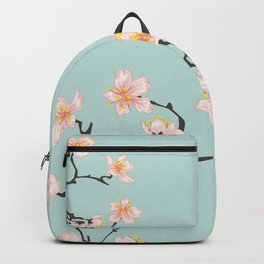 Sakura Cherry Blossoms x Mint Green Backpack