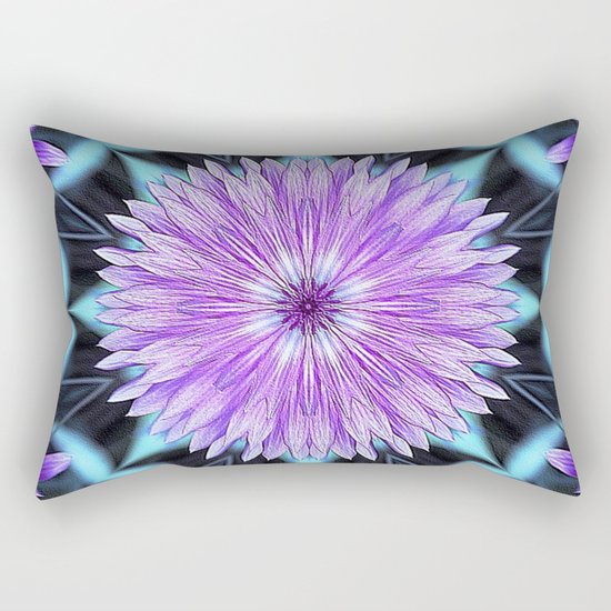 Floral Kaleidoscope Rectangular Pillow