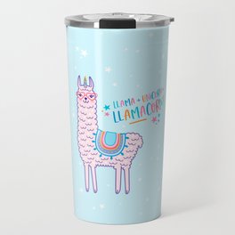 llama unicorn llamacorn pink lama alpaca funny cute gift Travel Mug