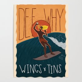Dee Why Wings x Tins Poster