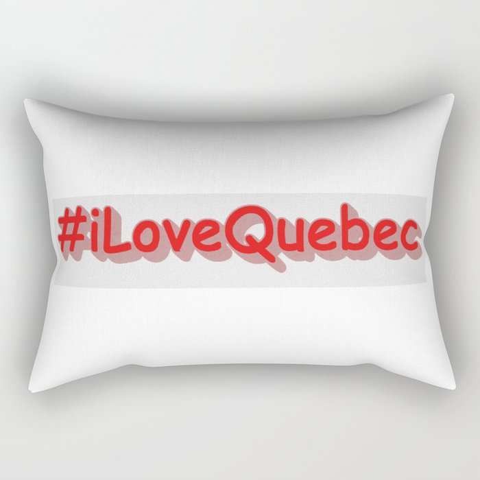"#iLoveQuebec " Cute Design. Buy Now Rectangular Pillow