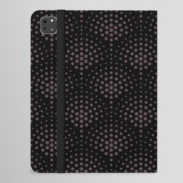 Black and Dark Purple Polka Dot Scallop Pattern Pairs DE 2022 Trending Color Grapes of Wrath DET409 iPad Folio Case