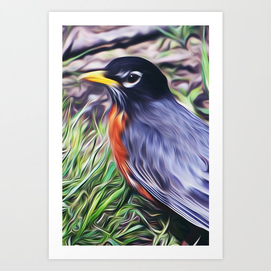 Red Breast Art Print