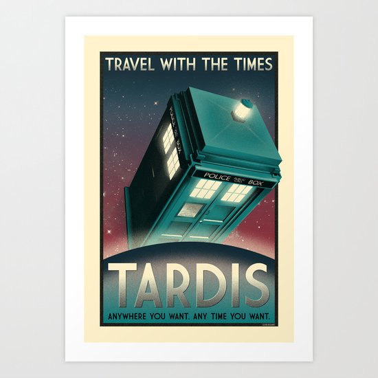 NOW BOARDING: TARDIS Art Print