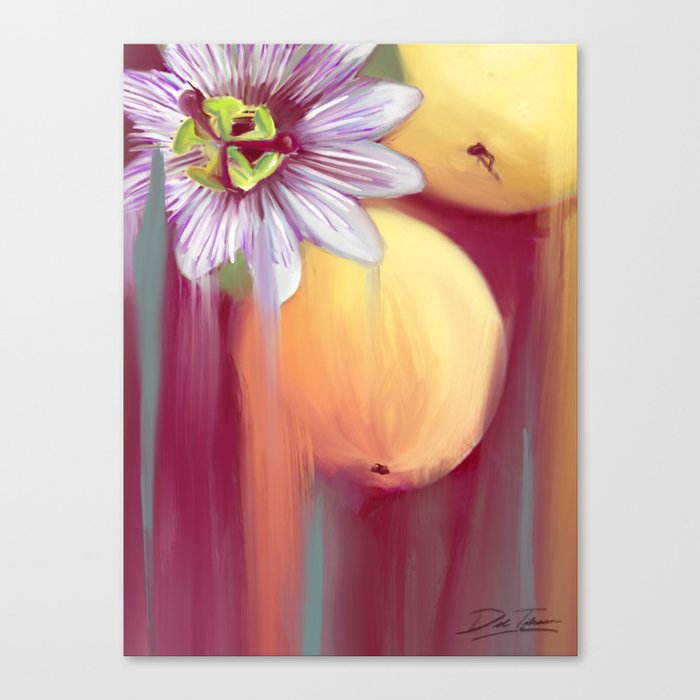 Blooming Passion Fruit Canvas Print By Devilishv Society6