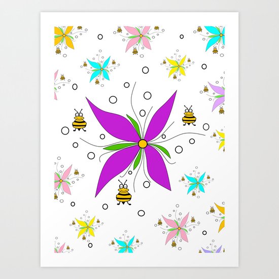 A Bees Paradise Art Print