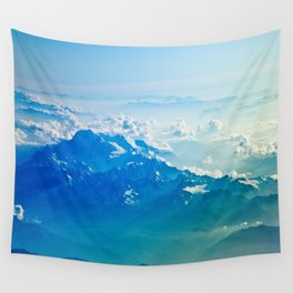 Aerial Mountain Wall Tapestry