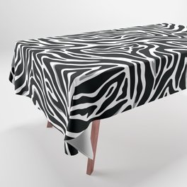 Black and White Abstract Zebra skin pattern. Digital Illustration Background Tablecloth