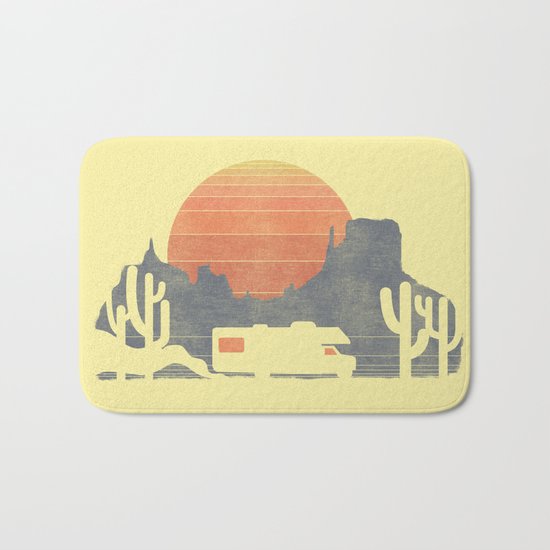 Trail of the dusty road Bath Mat