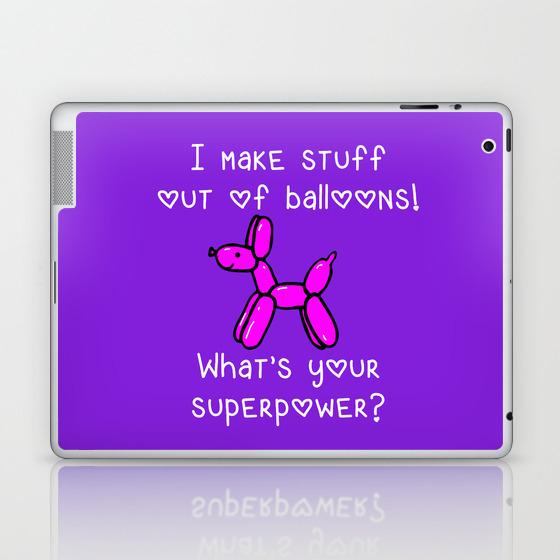Balloon Dog Superpower Laptop Ipad Skin By Whoopsidoodle Society6