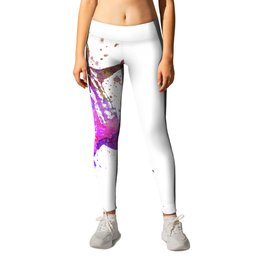Girl playing soccer football player silhouette Leggings | Isolated, Graphicdesign, Soccer, Girl, Watercolor, Backlit, Shadows, People, Sport, Football 