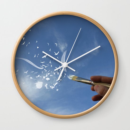 Painted Sky Wall Clock