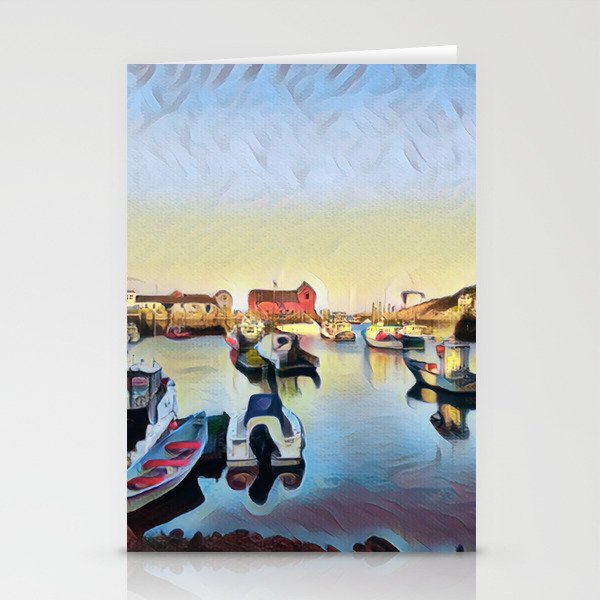 Boats in the Harbor  Stationery Cards