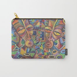 The Happy Villagers IV painting of traditional African village life Carry-All Pouch | Painting, Cameroon, Coffeeshop, Acrylic, Friends, Africanvillagelife, Villagelife, Africanvillage, Coffeeshopart, Africa 