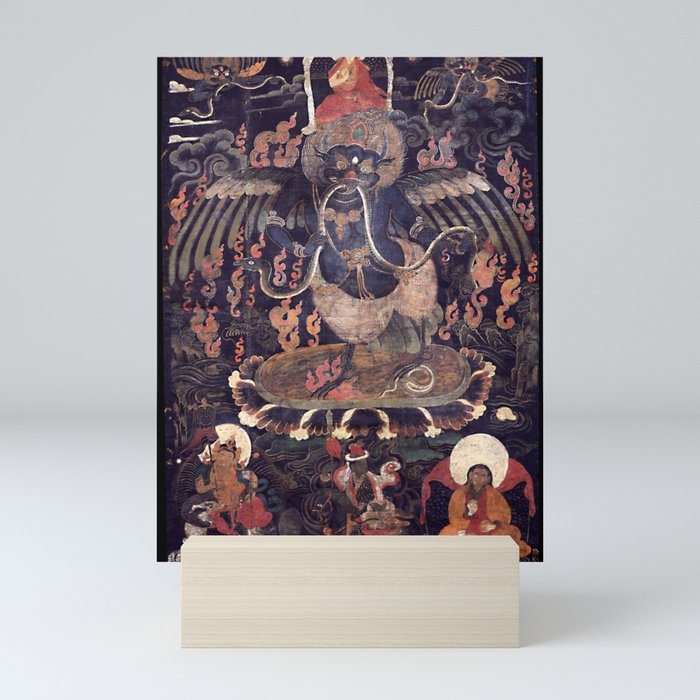 Garuda Black Buddhist Hindu Deity Mini Art Print