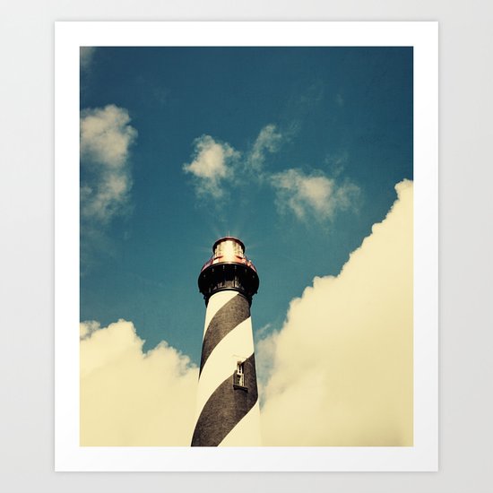 Lighthouse in the Sky Art Print