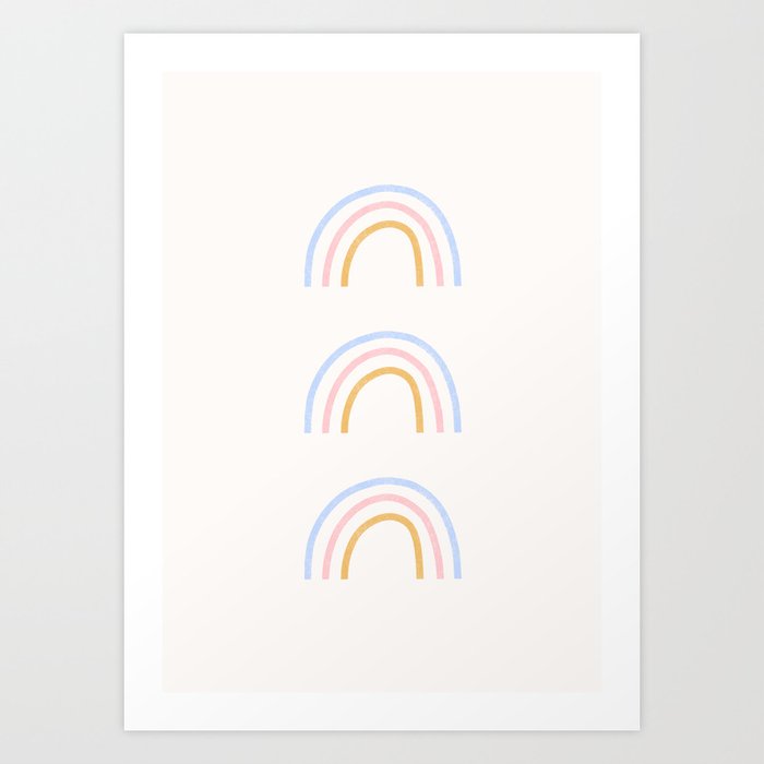 Triple Rainbow Art Print