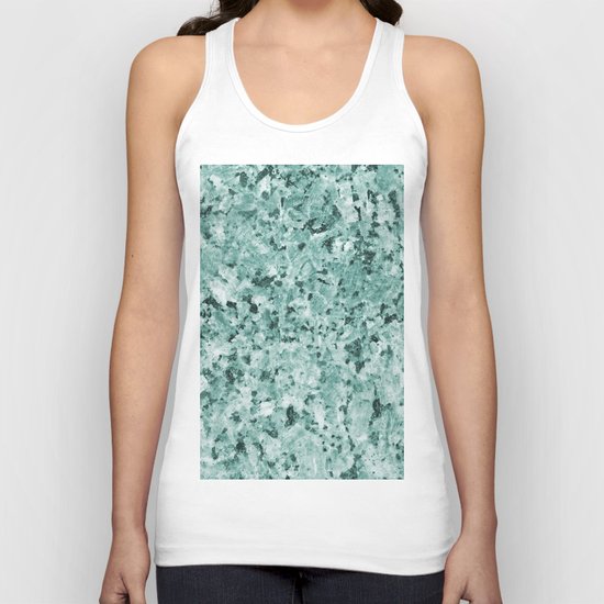 Polished granite verde - turquoise stone Unisex Tank Top