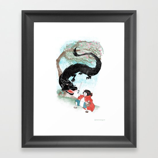 Little Red-San Framed Art Print