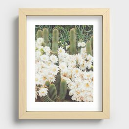 Cactus and Flowers Recessed Framed Print