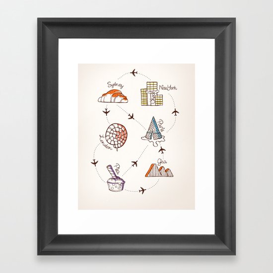 Sweet Travel Framed Art Print