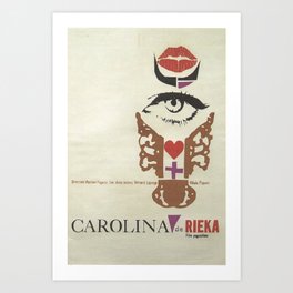 Queen Carolina (Yugoslavia) Cuban Movie Poster Art Print